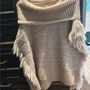 Lucky Brand Cream Shrug Sweater with Textured Knit